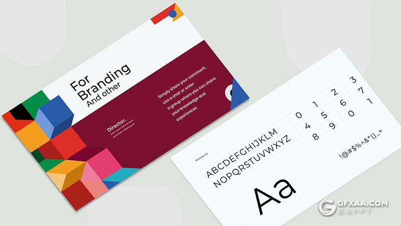 30页创意作品展示图形版式设计彩色精美国外Google slides模板 - 顶尖PPT