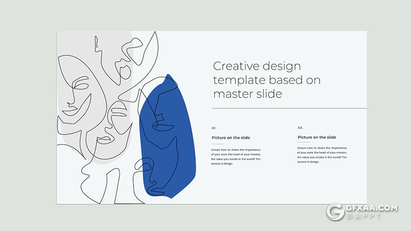 30页创意作品展示图形版式设计彩色精美国外Google slides模板 - 顶尖PPT