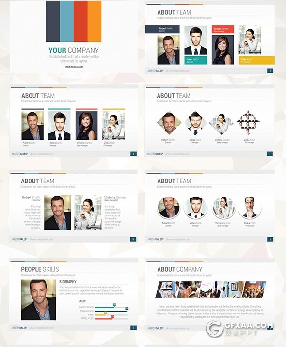 90页国外商务风格彩色商务图形设计企业介绍工作计划总结PPT动画模板 - 顶尖PPT
