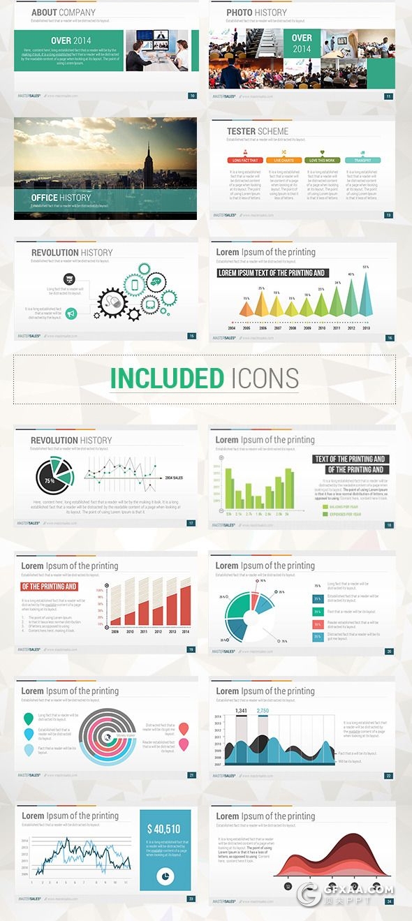 90页国外商务风格彩色商务图形设计企业介绍工作计划总结PPT动画模板 - 顶尖PPT
