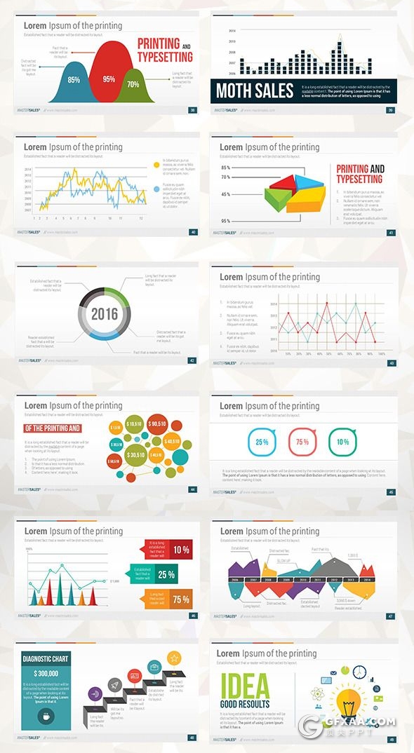 90页国外商务风格彩色商务图形设计企业介绍工作计划总结PPT动画模板 - 顶尖PPT