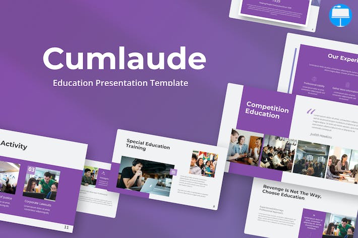 紫色现代教育培训机构keynote模板 - 顶尖PPT