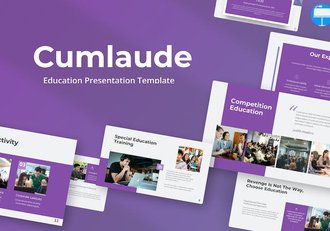 紫色现代教育培训机构keynote模板 - 顶尖PPT