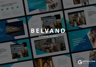 30页创意图形组合设计简约时尚商务多用途Google slides模板 - 顶尖PPT