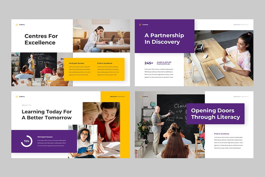 在线教育培训课程学习平台PPT模板 - 顶尖PPT