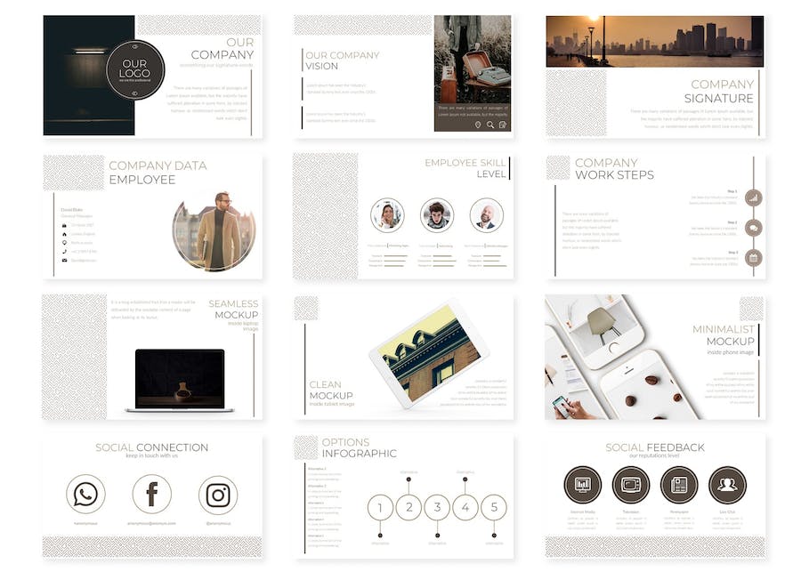 时尚杂志编辑排版内容视觉展示PPT模板 - 顶尖PPT