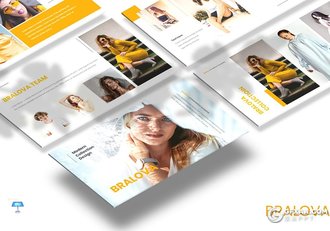 30页简约时尚服装秀女性服装行业市场分析keynote模板5种配色 - 顶尖PPT