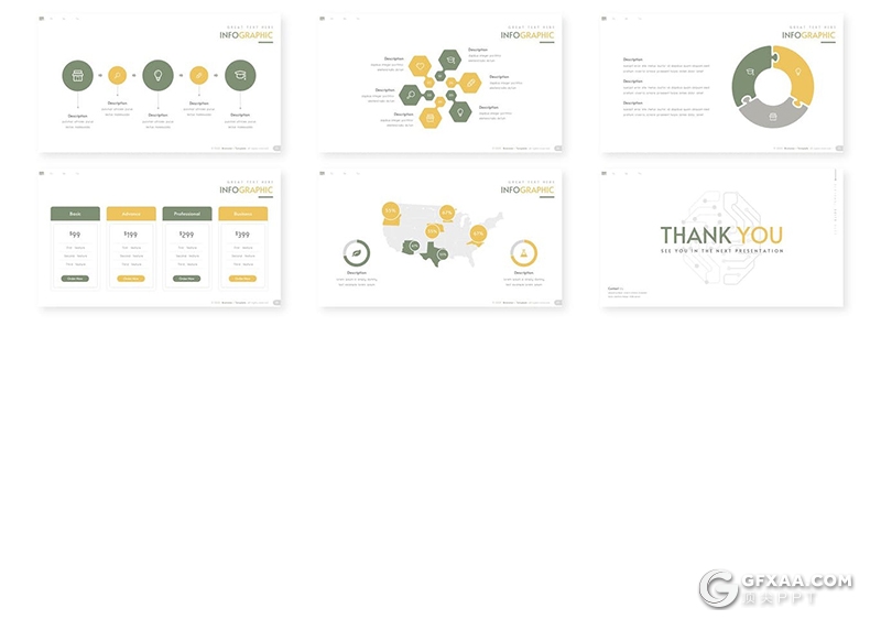 30页国外简约设计风格文艺小清新风格keynote包含5种配色 - 顶尖PPT