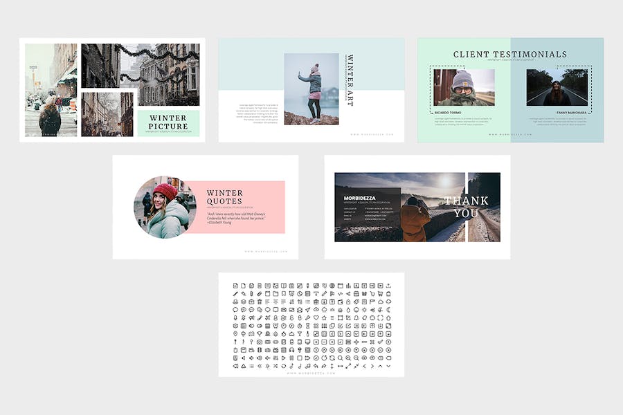 冬季时尚品牌优雅视觉Keynote模板 - 顶尖PPT