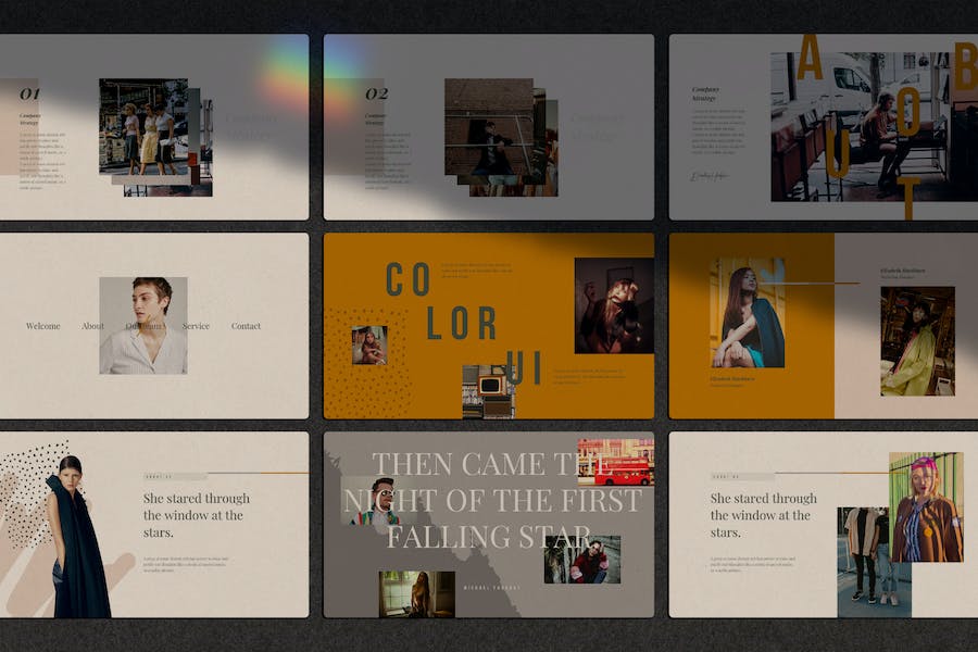 复古做旧国外潮流风格PPT模板 - 顶尖PPT