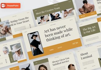 高级极简创意美学主题PPT模板 - 顶尖PPT