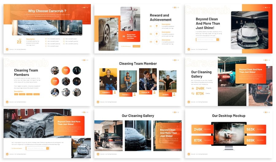 洗车汽车保养维护keynote模板 - 顶尖PPT