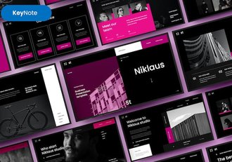 时尚品牌商务营销推广Keynote模板 - 顶尖PPT