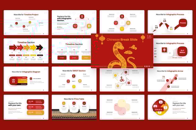 中国农历新年文化介绍PPT模板 - 顶尖PPT