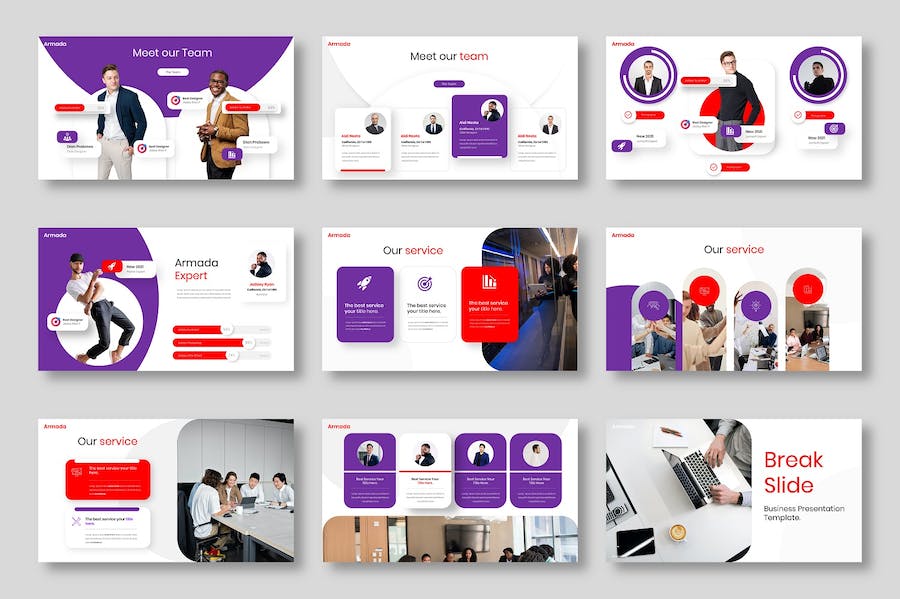 简约大气商业计划企业合作团队介绍商务主题keynote模板 - 顶尖PPT