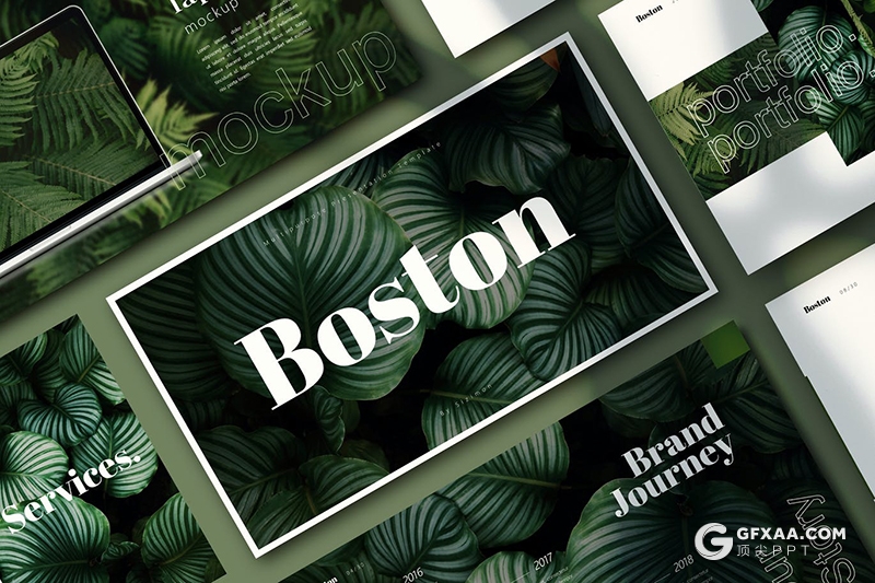 30页国外简约小清新风格图片展示PPT模板 - 顶尖PPT