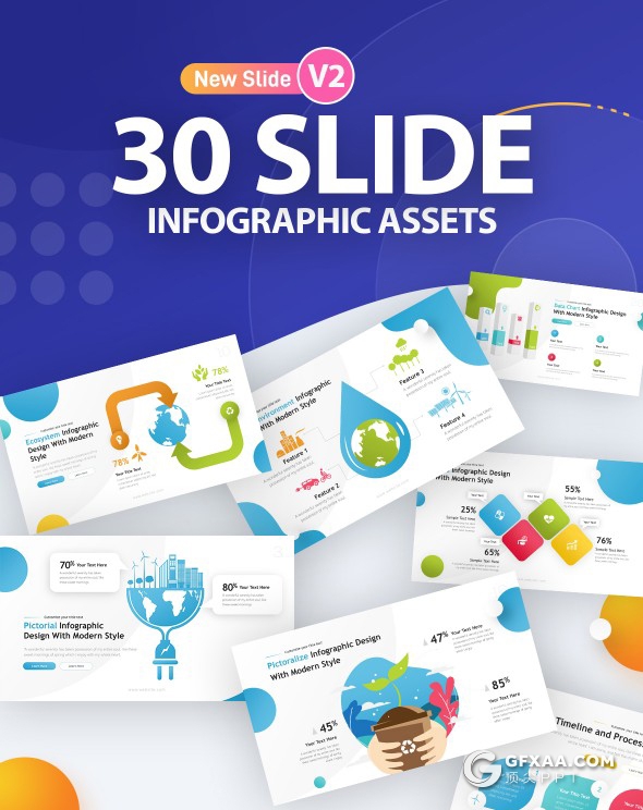 343页国外彩色高端图形版式设计精美商务动画PPT模板商务卡通图形设计ppt模板 2020年最漂亮的PPT模板 - 顶尖PPT