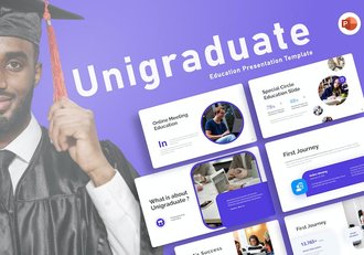 蓝色专业教育大学教育数据分析PPT模板 - 顶尖PPT