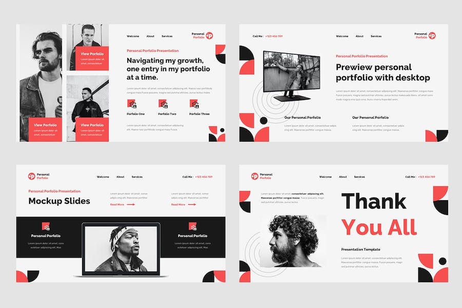 个人作品集展示方案Keynote模板 - 顶尖PPT