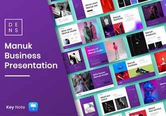 紫色图片展示商业计划Keynote模板 - 顶尖PPT