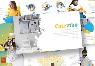 30页彩色泼墨图形设计设计公司团队介绍项目分析PPT模板5种主题配色 - 顶尖PPT