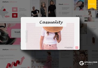 30页时尚简约风格摄影服装秀模特写真图片展示Google slides模板5种主题配色 - 顶尖PPT