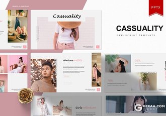 30页时尚简约风格摄影服装秀模特写真图片展示PPT模板5种主题配色 - 顶尖PPT