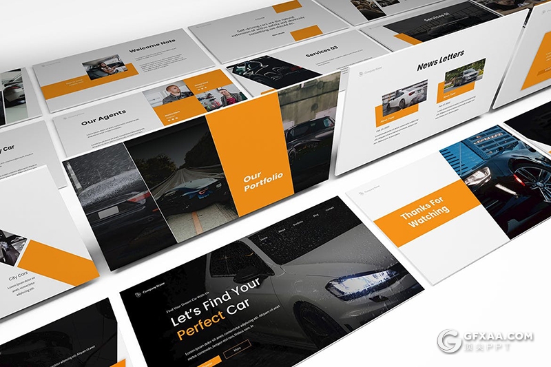 30页汽车服务维修保养行业Google slides模板 - 顶尖PPT