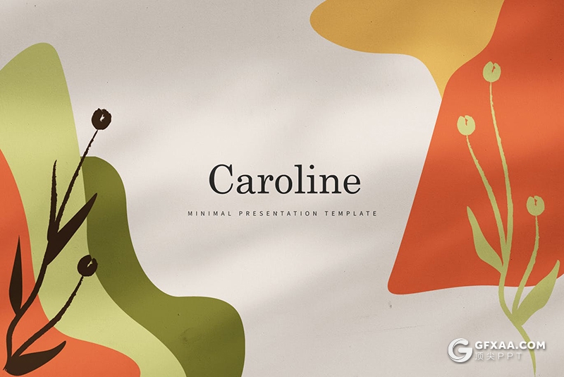 30页创意图形极简文艺时尚服装秀模特写真Google slides模板 - 顶尖PPT