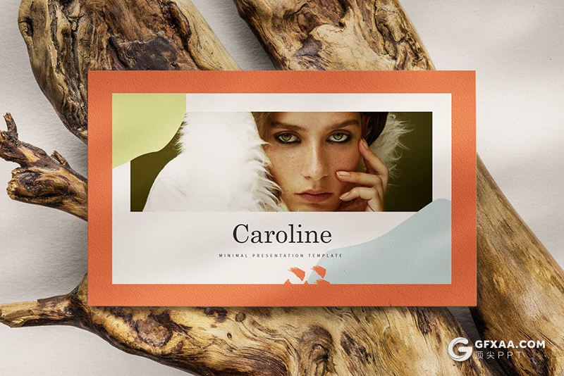 30页创意图形极简文艺时尚服装秀模特写真Google slides模板 - 顶尖PPT