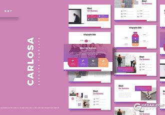 30页紫色渐变国外高端keynote模板商务通用外国keynote模板 - 顶尖PPT