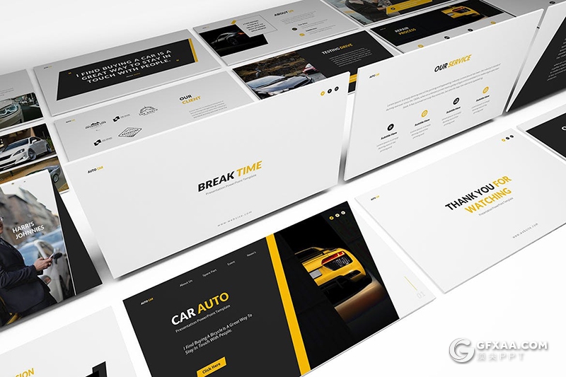 30页汽车经销商和汽车维修业务PPT模板 - 顶尖PPT