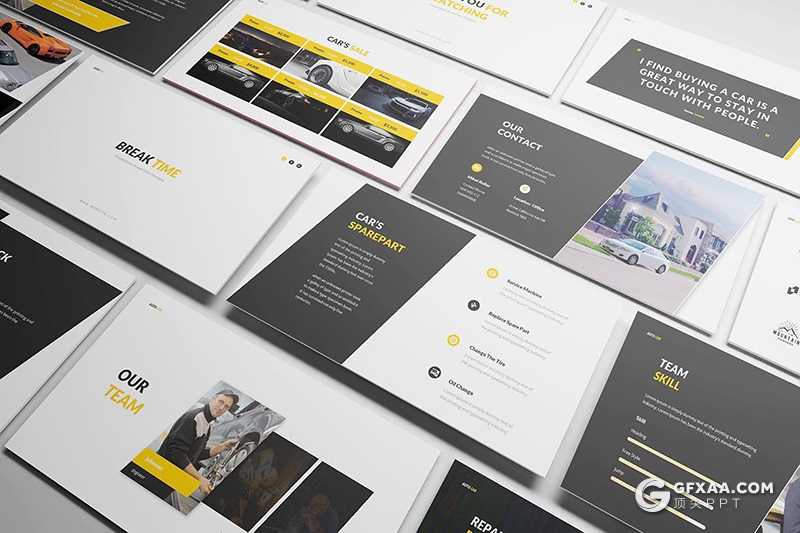 30页汽车经销商和汽车维修业务PPT模板 - 顶尖PPT