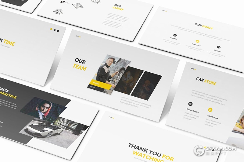 30页汽车经销商和汽车维修业务PPT模板 - 顶尖PPT