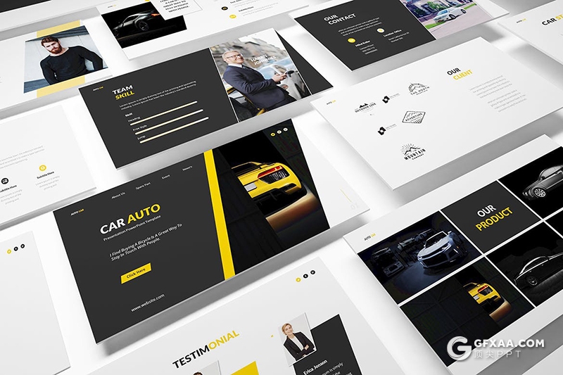 30页汽车经销商和汽车维修业务PPT模板 - 顶尖PPT