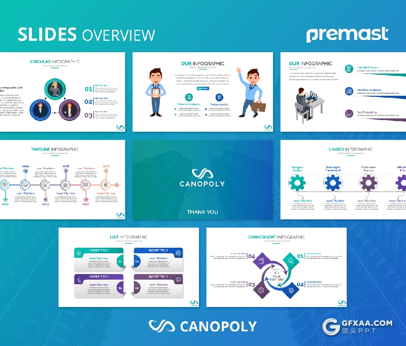 85页蓝绿渐变色商业会议业务规划公司会议企业介绍高端国外PPT模板 - 顶尖PPT