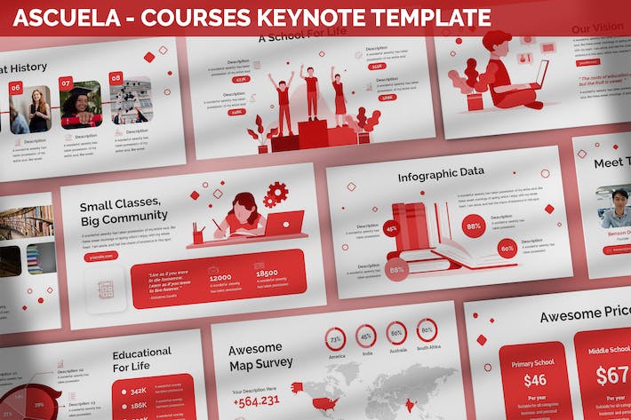 教育培训学习课程keynote模板 - 顶尖PPT