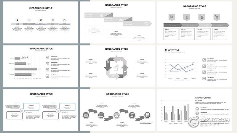 55页国外极简小清新唯美风格keynote模板摄影写真图片展示苹果key模板 - 顶尖PPT