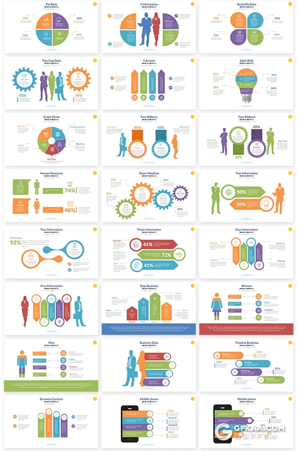 151页国外创意公司团队介绍商务信息图形设计PPT模板 - 顶尖PPT