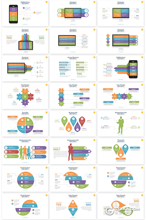 151页国外创意公司团队介绍商务信息图形设计PPT模板 - 顶尖PPT