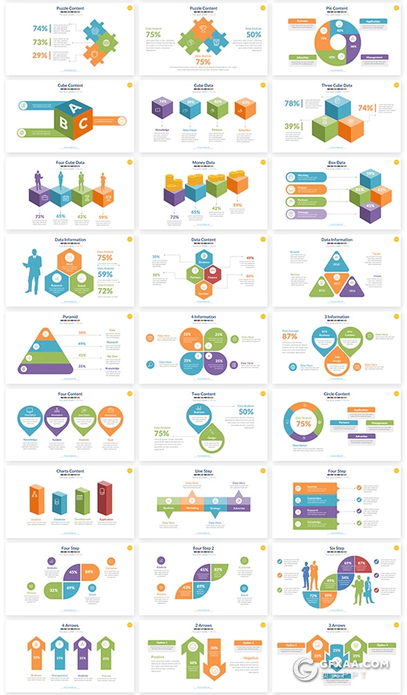 151页国外创意公司团队介绍商务信息图形设计PPT模板 - 顶尖PPT