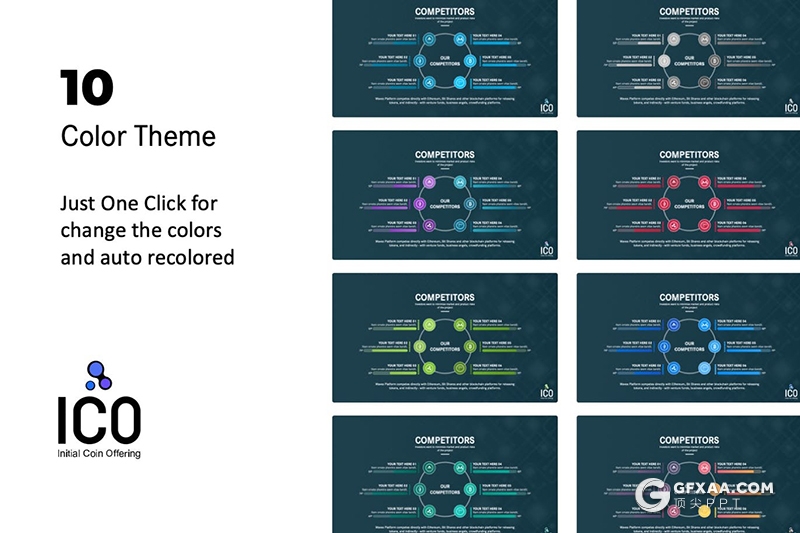 45页2.5D商务概念图形国外商务风格商业计划书PPT模板 - 顶尖PPT