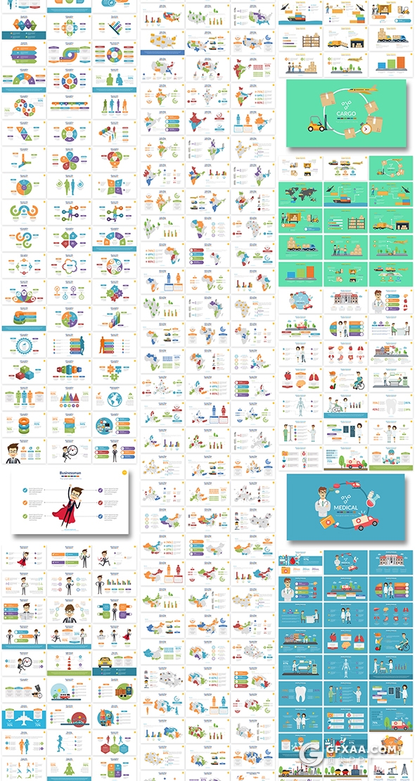 1330页国外大型商务全行业通用PPT模板1000个矢量图标 - 顶尖PPT