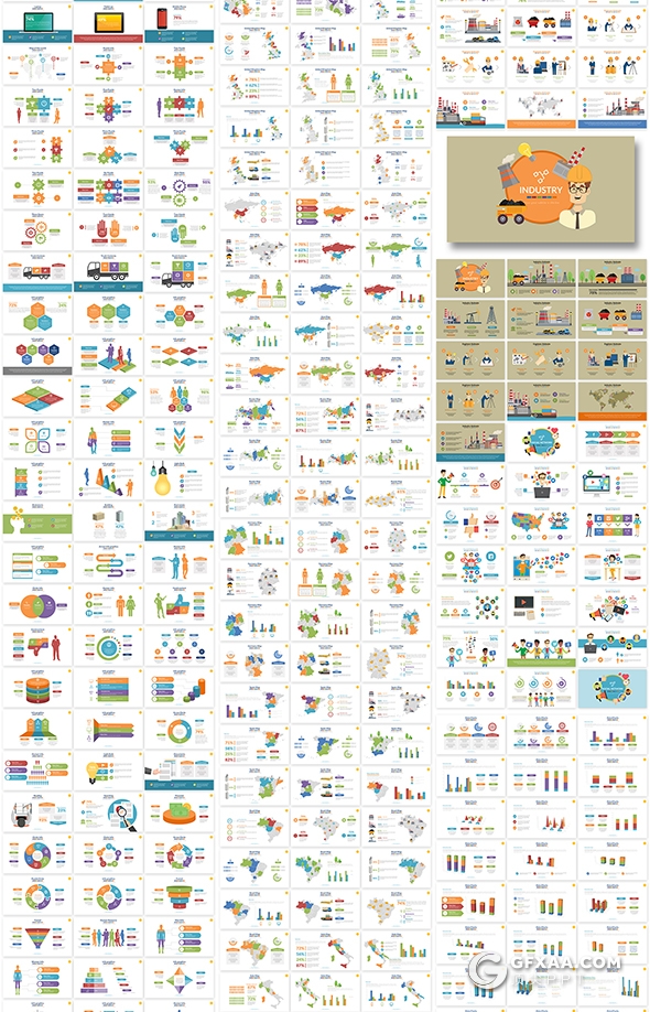 1330页国外大型商务全行业通用PPT模板1000个矢量图标 - 顶尖PPT