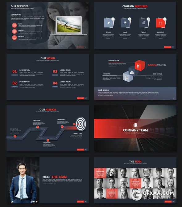 150页国外商业项目规划ppt工程建筑房地产企业介绍公司股东介绍PPT模板 - 顶尖PPT