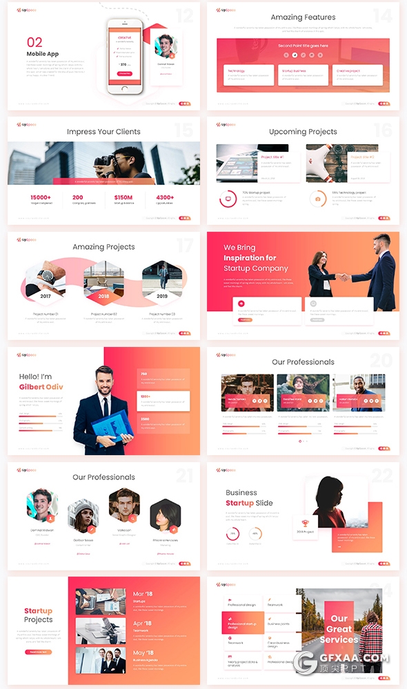 88页精美设计效果国外高端商务多用途PPT动画模板10种主题配色 - 顶尖PPT