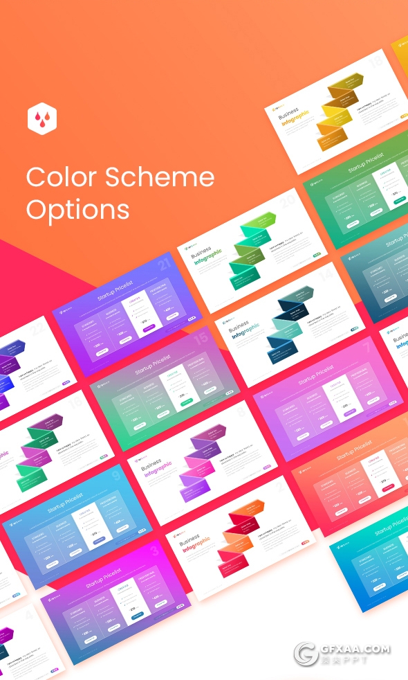 88页精美设计效果国外高端商务多用途PPT动画模板10种主题配色 - 顶尖PPT