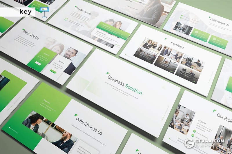 30页渐变配色企业介绍项目合作融资计划keynote模板5种渐变配色 - 顶尖PPT