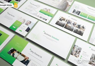 30页渐变配色企业介绍项目合作融资计划Google slides模板5种渐变配色 - 顶尖PPT