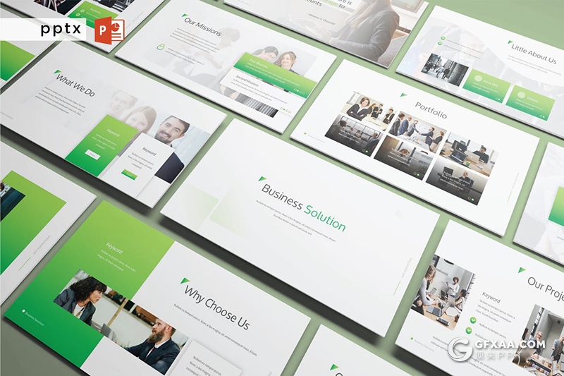 30页渐变配色企业介绍项目合作融资计划PPT模板5种渐变配色 - 顶尖PPT